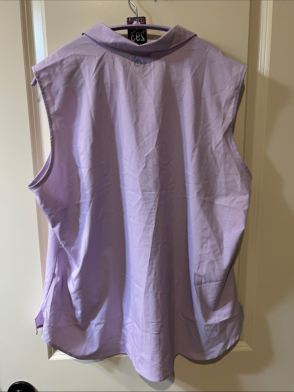 Eddie Bauer Sleeveless Button-Front Shirt in Light Lavender H293 - Picture 10 of 12